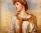 乔治费德里科沃茨 - Portrait Of Miss Lilian Macintosh